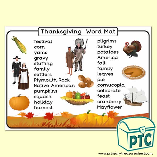 Thanksgiving Themed Wordmat