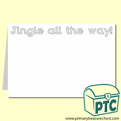 Jingle all the Way! Colouring Card A5