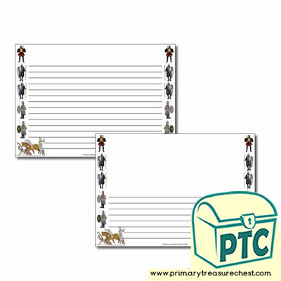 William the Conqueror Landscape Page Border/Writing Frame (narrow lines)