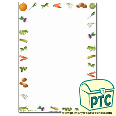 Vegetable Themed Page Borders/Writing Frames (no lines)