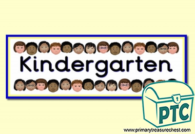 'Kindergarten' Classroom Banner / Display Heading