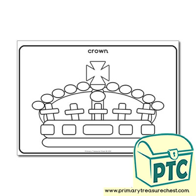 Crown colouring sheet