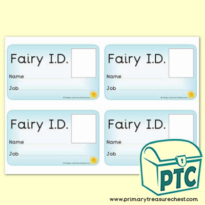 Role Play Fairy ID Badges