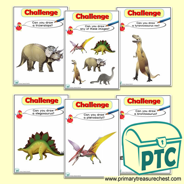 Dinosaur  Themed ICT Challenge Cards