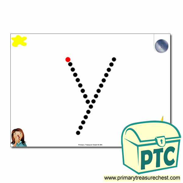 'y' Lowercase Letter Formation Activity - Join the Dots 