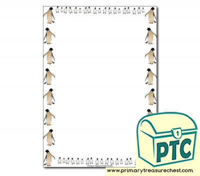 Penguin themed Page Borders/Writing Frames (no lines)