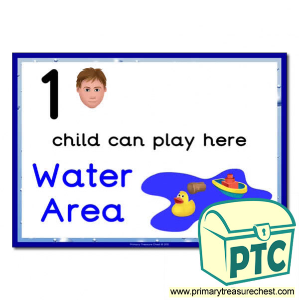 Water Area Sign - 'How Many Children Can Play Here' Classroom Organisation Posters