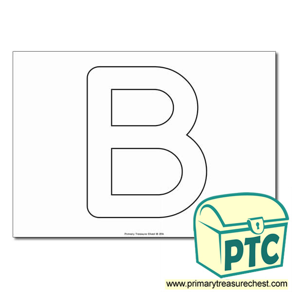 Uppercase Letter 'B' Bubble  A4 Poster - No Images. 