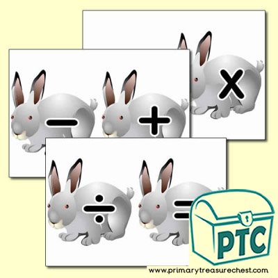 Spring Themed Math Symbol Cards