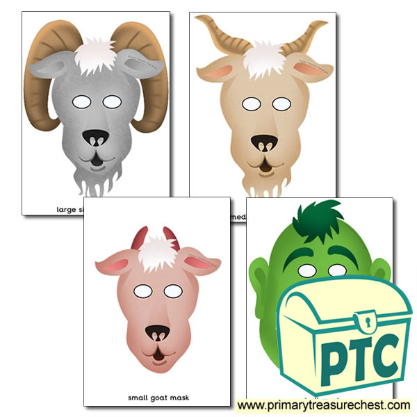 The Three Billy Goats Gruff Masks