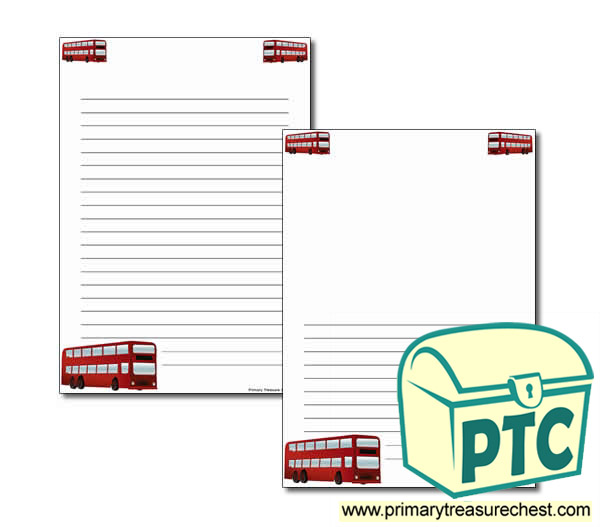 Bus Station Themed Page Border/Writing Frame (narrow lines)