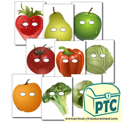 Fruit and Vegetable Role Play Masks