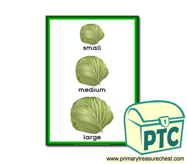 Cabbage themed Small - Medium - Large - A4 poster