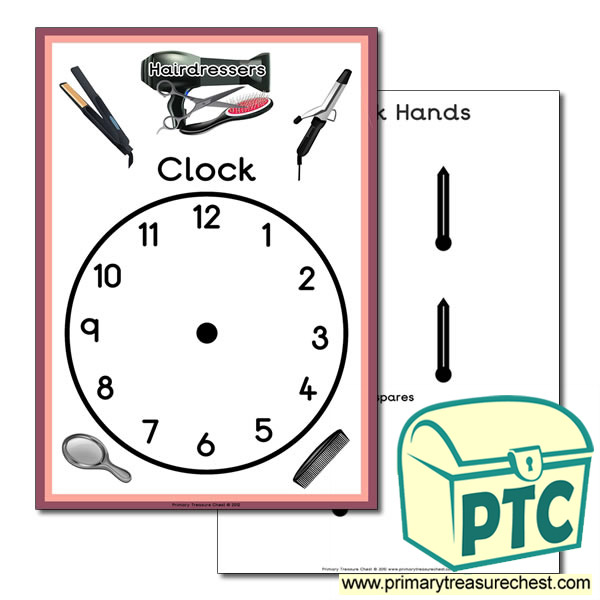 Role Play Hairdressers Themed Clock