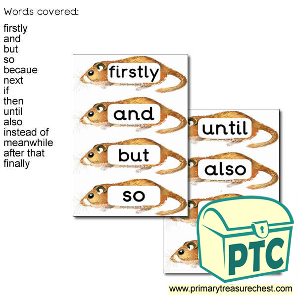 Dormouse Themed Connective Words
