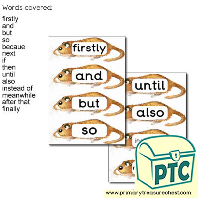 Dormouse Themed Connective Words