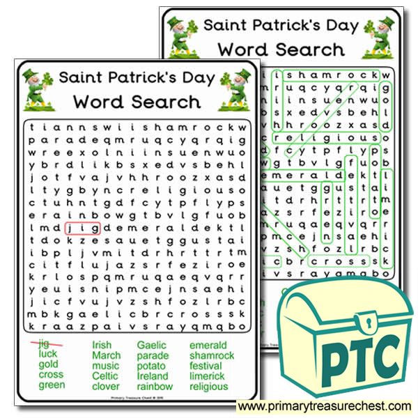 Saint Patrick's Day Word Search