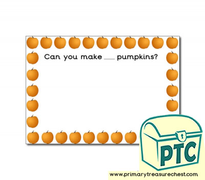 Pumpkin Number Playdough Mat