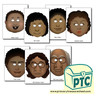 Black Family Role Play Masks