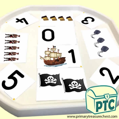 Pirate Themed Tuff Tray Matching Sounds with Pictures