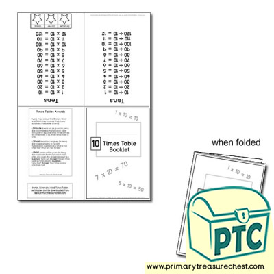 Ten Times Table Booklet