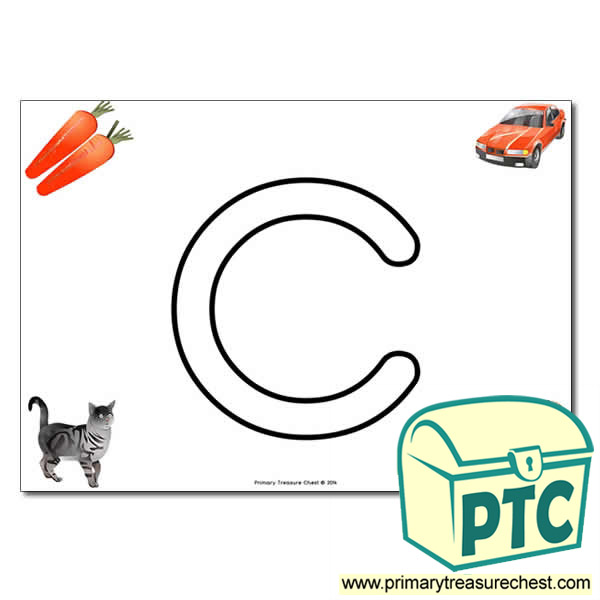 'c' Lowercase Bubble Letter A4 Poster containing high quality and realistic images