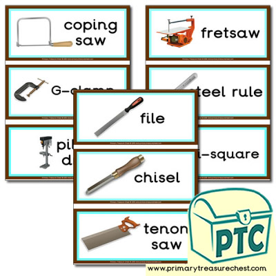 Tools Themed Flashcards