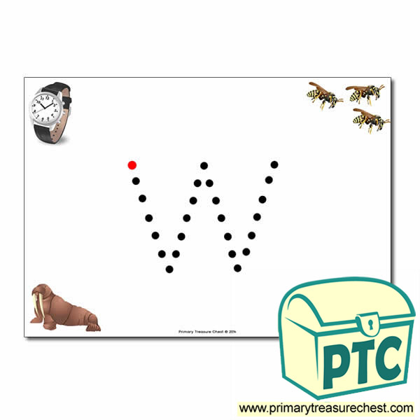 'w' Lowercase Letter Formation Activity - Join the Dots 
