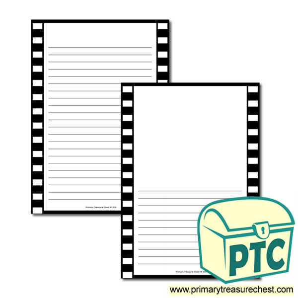 Camera Film Themed Page Border/Writing Frame (narrow lines)