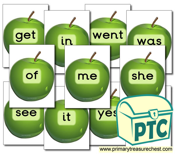 Reception HF Words- Apple Themed (group 4)