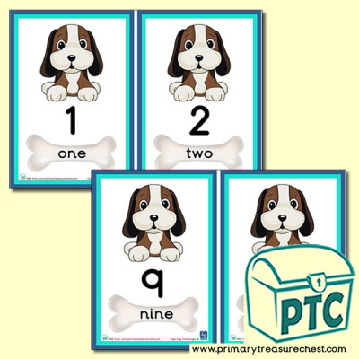 Digit Dog Themed Number Line 0 to 10