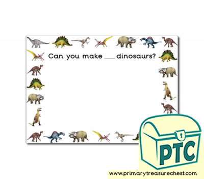 Dinosaur Themed Number Playdough Mats