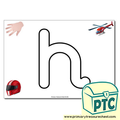 'h' Lowercase Bubble Letter A4 Poster containing high quality and realistic images