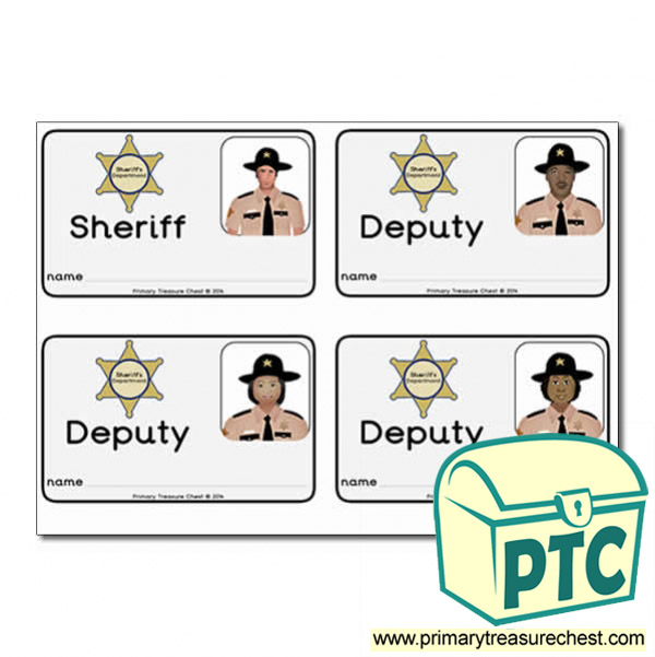 Role Play Sheriff ID Badges