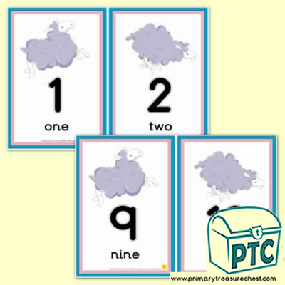 Sheep Number Line 0-10 (with border) - Serenity the Sweet Dreams Resources
