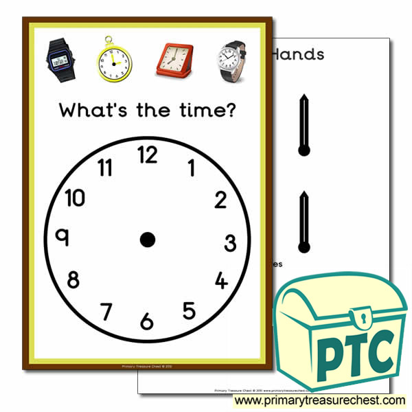 'What's the time' A4 clock poster