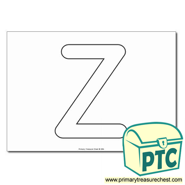 Uppercase Letter 'Z' Bubble  A4 Poster - No Images. 