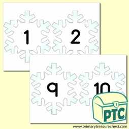 snowflake Themed Number Line 0 to 10