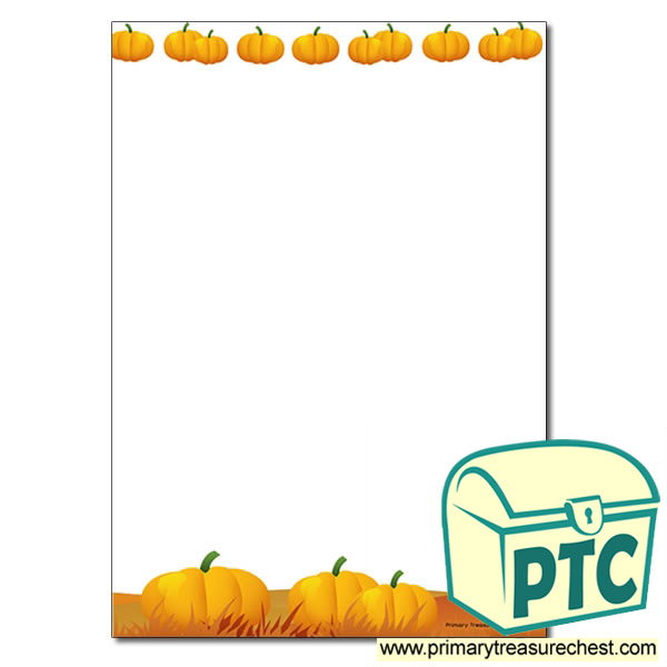 Pumpkin Page Border/Writing Frame (no lines)