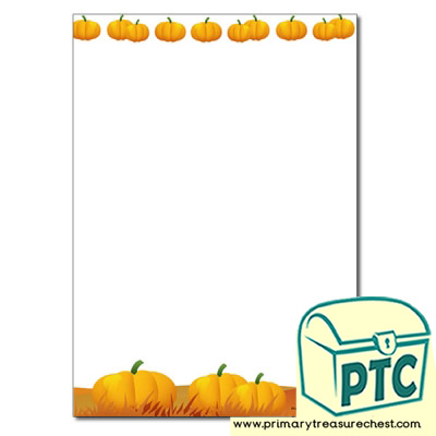 Pumpkin Page Border/Writing Frame (no lines)