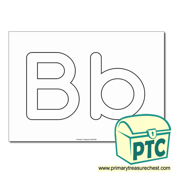  'Bb' Upper and Lowercase Bubble Letters A4 Poster - No Images.