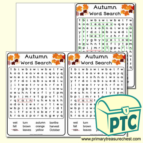  A5 Autumn Word Search (Easy)