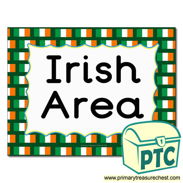 Irish area Classroom sign