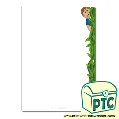 A4 Sheet Plain with Jack and The Beanstalk Themed Border.