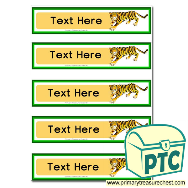Tiger Pupil Drawer Labels (Small)