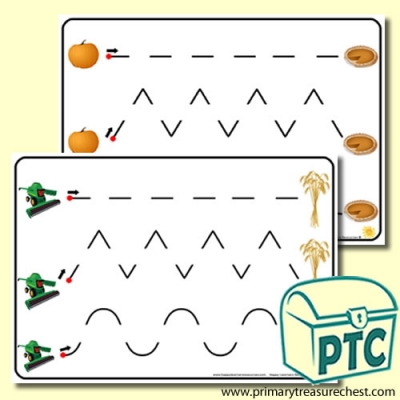 Harvest themed Pre-Writing Patterns