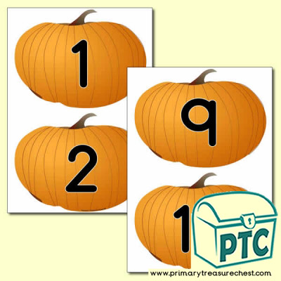 Pumpkin Themed Number Line 0-10