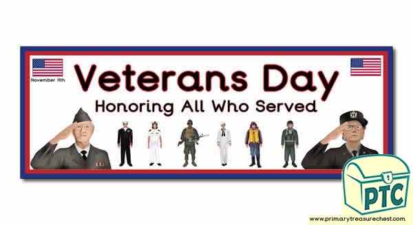 Veterans Day Display Heading/ Classroom Banner
