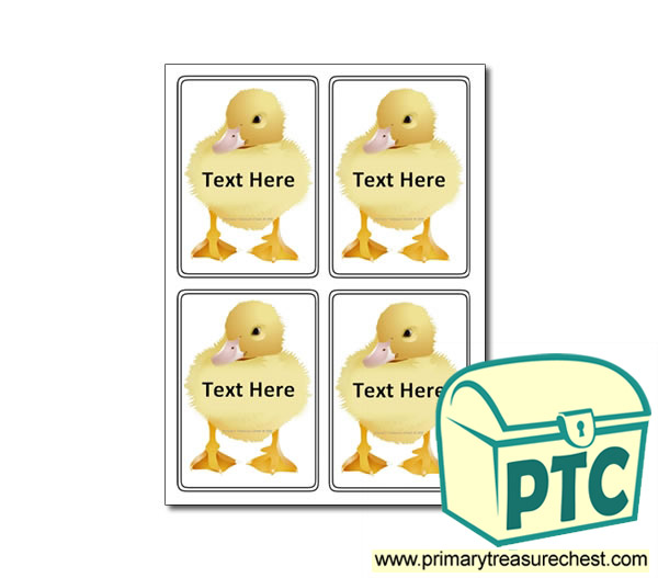 Animal - Duckling Themed Registration Name Cards