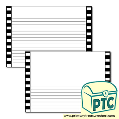 Camera Film Themed Landscape Page Border/Writing Frame (narrow lines)